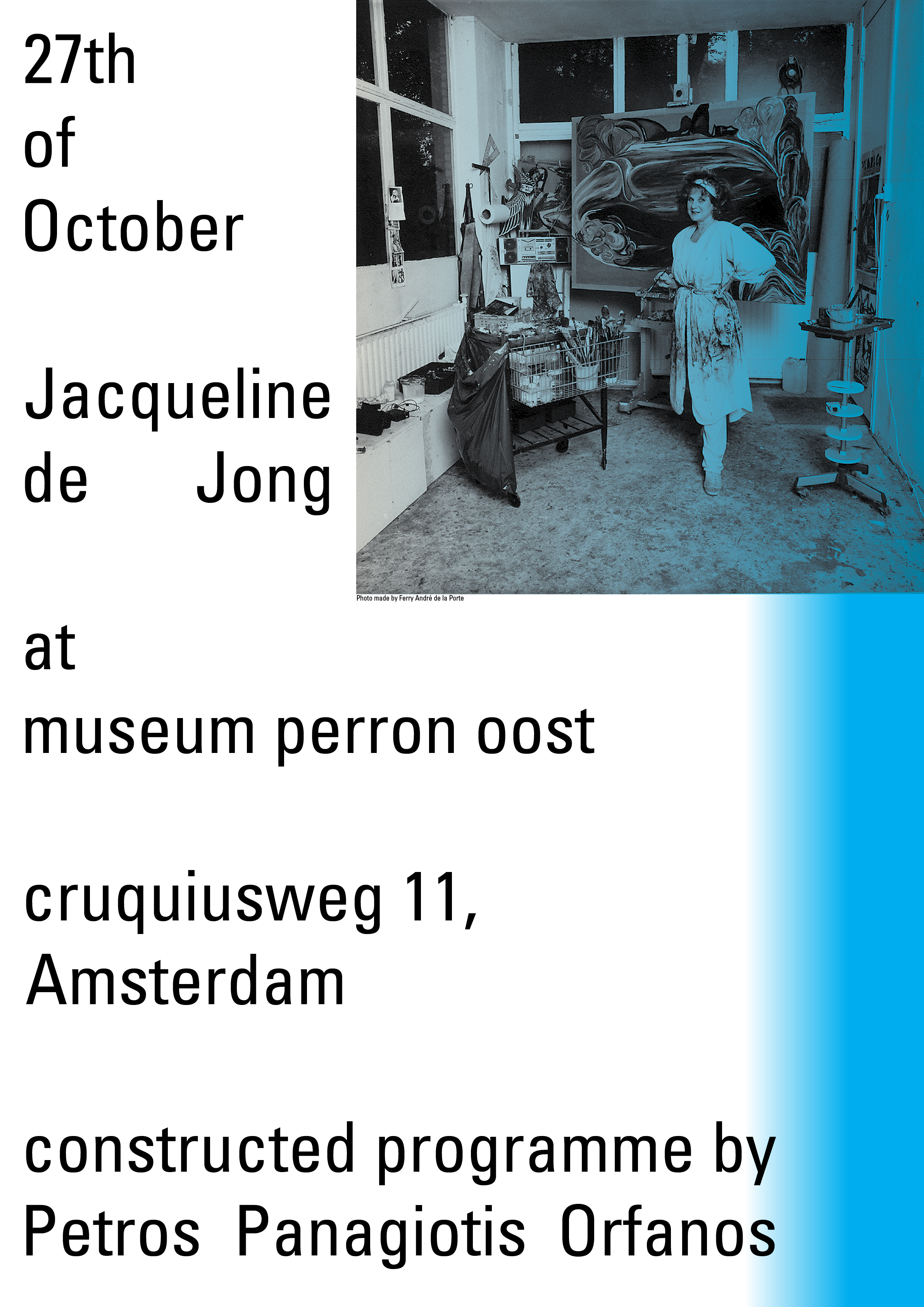 Curator Petros Panagiotis Orfanos met zijn eigen weekprogramma. 27 oktober t/m 31 oktober 2014